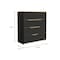 Tuhome Zoe Dresser, Superior Top, Four Drawers, Black/Light Oak CWD7156 - alternate 2